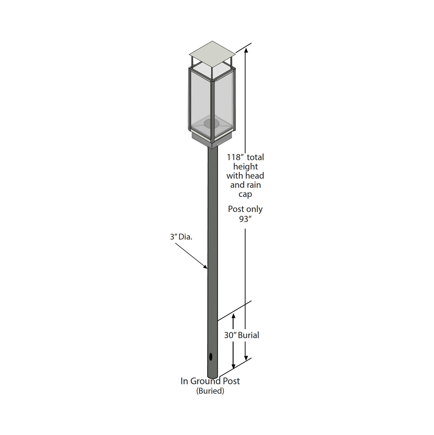 In Ground Post - Tempest Torch Mount