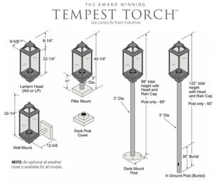 All Tempest Lantern Mount Options - Specifications